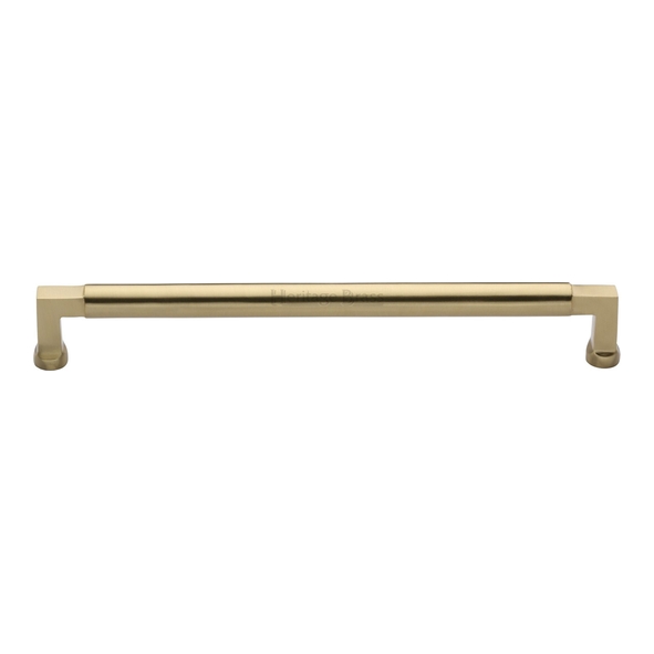 C0312 320-SB • 320 x 336 x 40mm • Satin Brass • Heritage Brass Bauhaus Cabinet Pull Handle